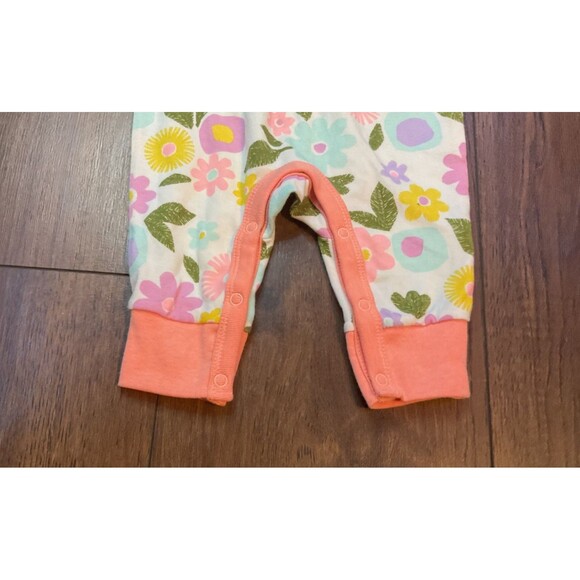 cat & jack short sleeve one piece floral baby girls nwt 0-3 months romper - Picture 5 of 5